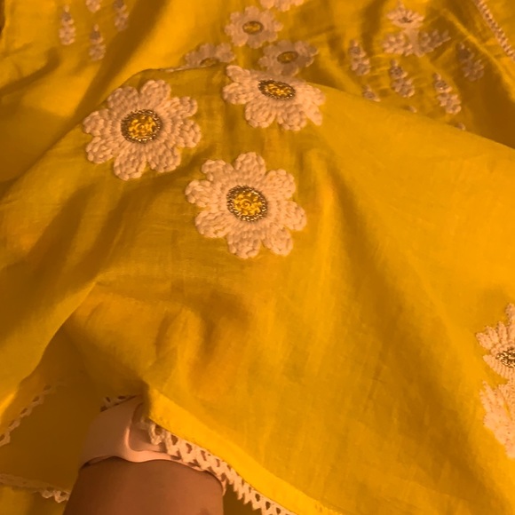 Kalki Fashion Double layered Kurti in yellow - Picture 13 of 14